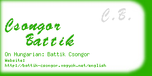 csongor battik business card